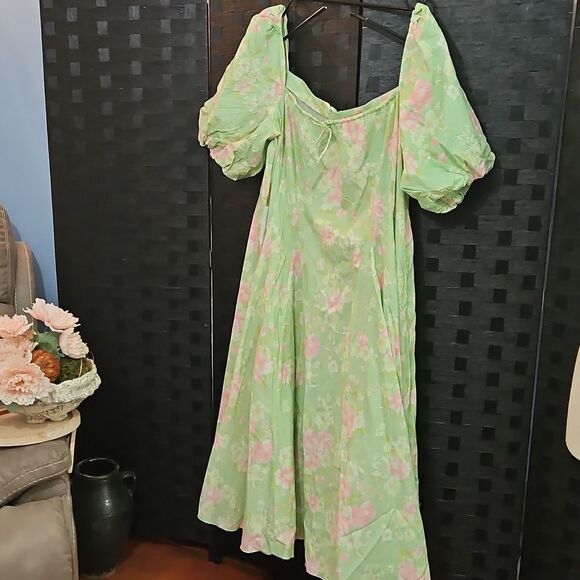 NWT Selkie The Acid Trip Day Dress - Pastel Floral - Size 5X - Picture 5 of 15